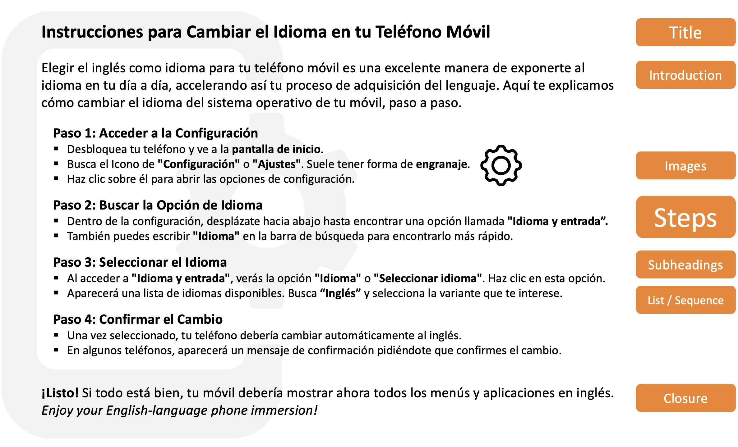 Modelo instrucciones