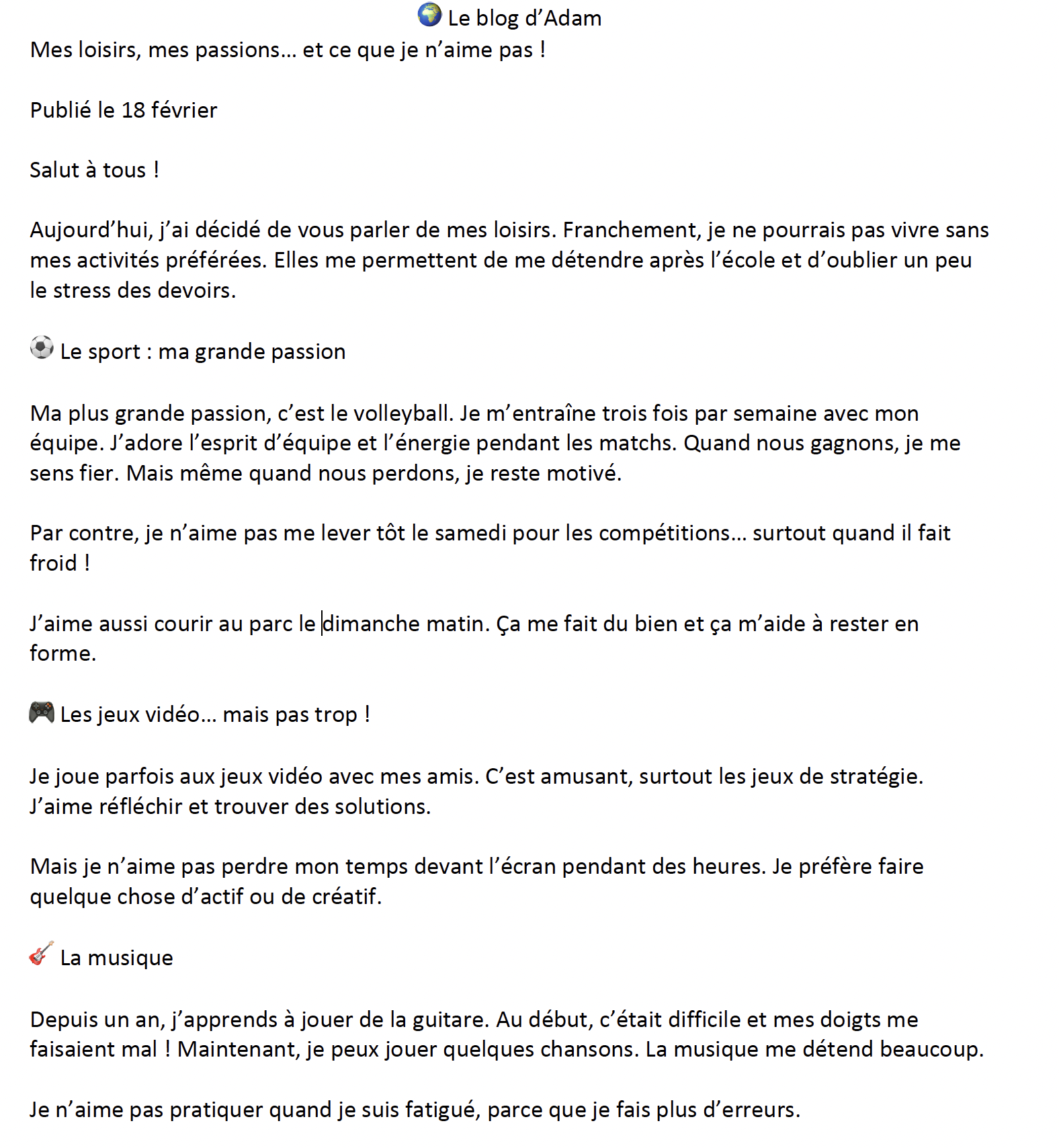Le blog 1