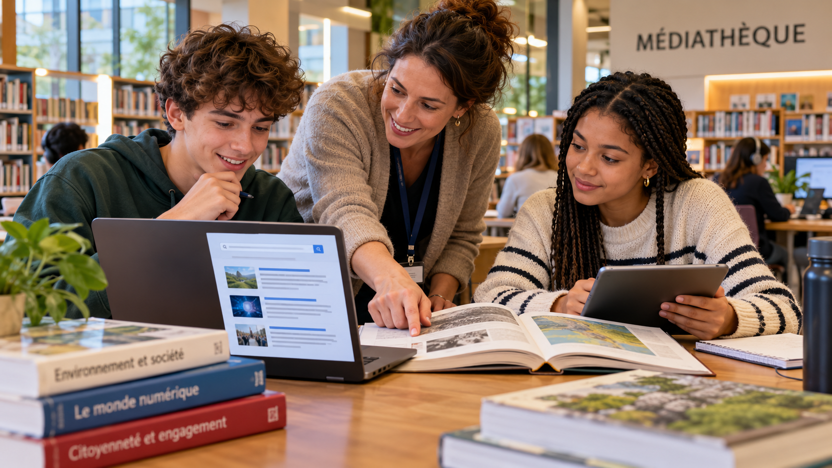 Apprendre et collaborer dans une médiathèque francophone